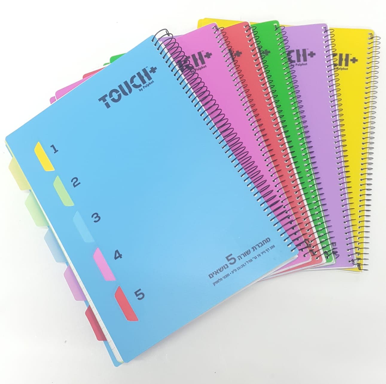 מחברת ספירלה A4 TOUCH – 5 נושאים